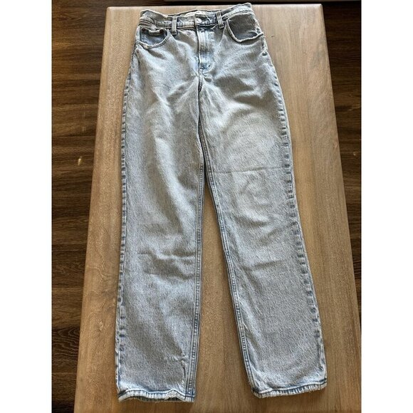 Abercrombie & Fitch Denim - Abercrombie Curve Love The 90s Straight Ultra High Rise Light Wash Size 27